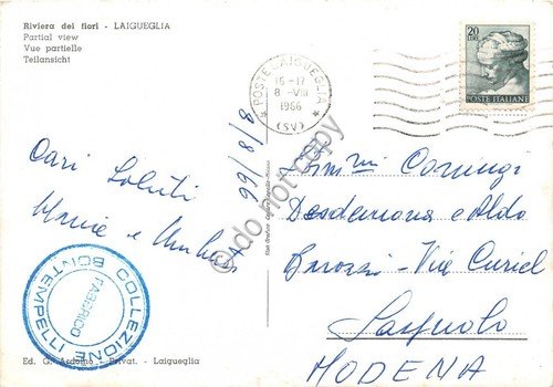 Cartolina - Postcard - Laigueglia spiaggia e panorama parziale 1966