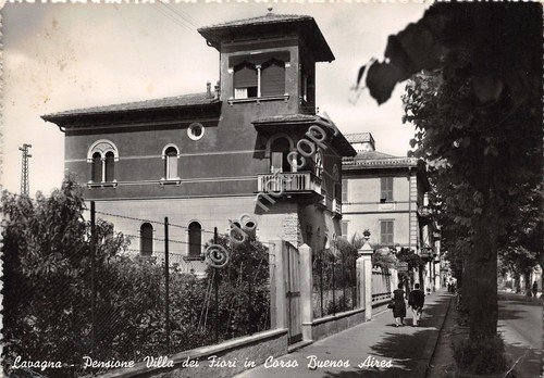 Cartolina - Postcard - Lavagna - Pensione Villa dei fiori …