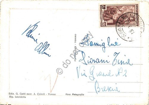 Cartolina - Postcard - Laveno e Ponte Tresa panorama dall'alto …