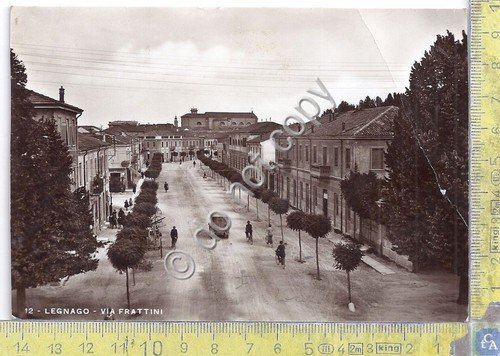 Cartolina - Postcard - Legnano - Via Frattini - 1941 | Immagine principale