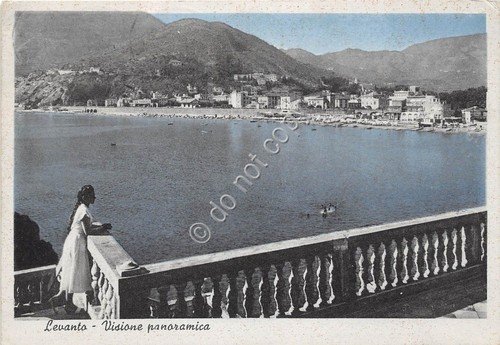 Cartolina - Postcard - Levanto - Visione panoramica - 1955