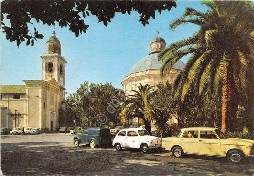 Cartolina - Postcard - Loano - Piazza Italia - auto …
