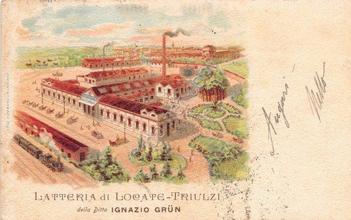 Cartolina - Postcard - Locate Triulzi - Latteria Ignazio Grun …