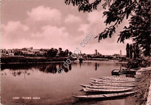 Cartolina - Postcard - Lodi - Fiume Adda - Barche …