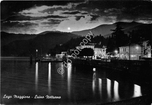 Cartolina - Postcard - Luino panorama notturno | Immagine principale