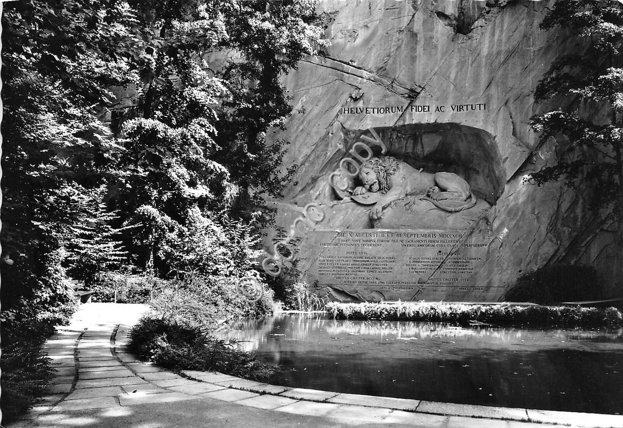 Cartolina - Postcard - Luzern - Lowendenkmal - anni '50