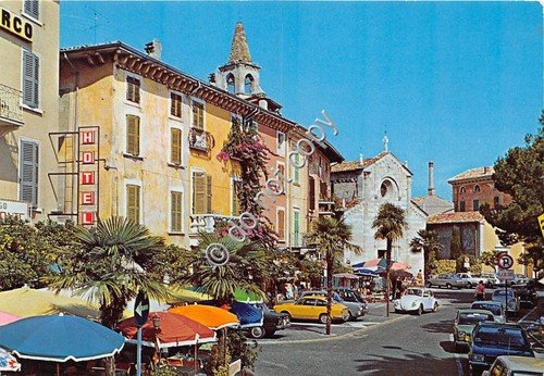 Cartolina - Postcard - Maderno Via del Centro Hotel auto …