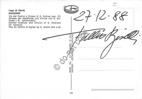 Cartolina - Postcard - Maderno Via del Centro Hotel auto …