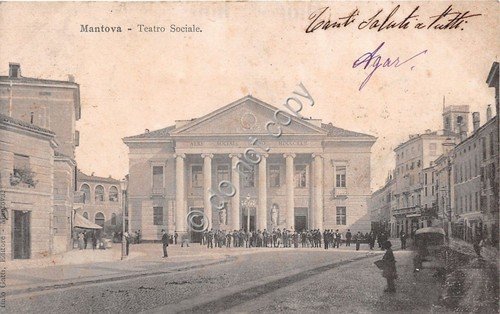 Cartolina - Postcard - Mantova - Teatro Sociale - animata … | Immagine principale