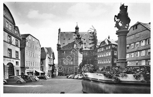 Cartolina - Postcard - Marburg - Marktplatz mit Rathaus - …
