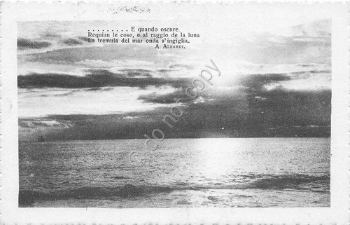 Cartolina - Postcard - Mare - Poesia A.Aleardi - 1922 | Immagine principale