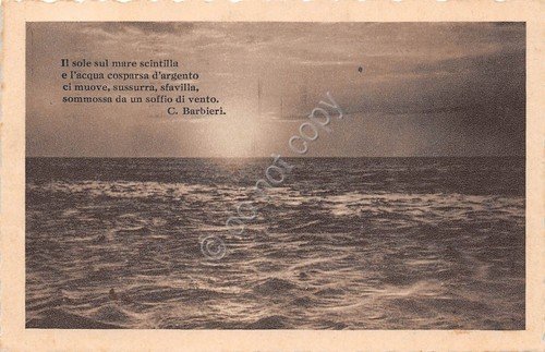 Cartolina - Postcard - Mare - Poesia Barbieri - 1932 | Immagine principale