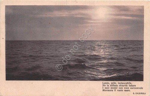 Cartolina - Postcard - Mare - Poesia Caldirola - 1912 | Immagine principale