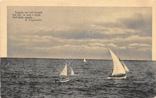 Cartolina - Postcard - mare e barche a vela - …