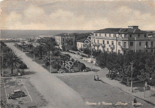 Cartolina - Postcard - Marina di Massa - Albergo Torino …
