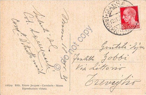 Cartolina - Postcard - Massa panorama dall'alto anni '30 | Immagine Gallery 2