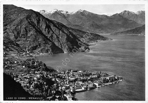 Cartolina - Postcard - Menaggio panorama dall'alto 1955 | Immagine principale