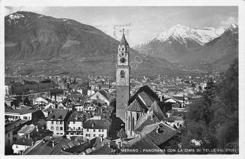 Cartolina - Postcard - Merano - Panorama con Cima di …