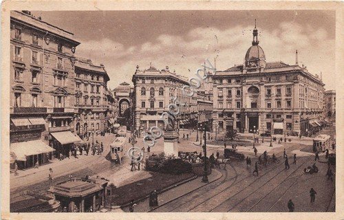 Cartolina - Postcard - Milano - Piazza Cordusio - animata …
