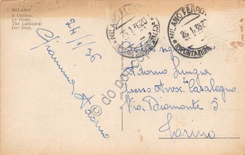 Cartolina - Postcard - Milano Il Duomo animata 1936 | Immagine Gallery 2