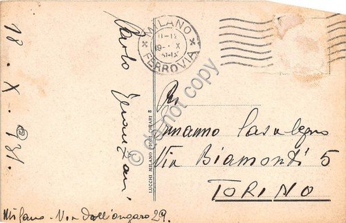 Cartolina - Postcard - Milano Stazione Centrale facciata animata 1931 …