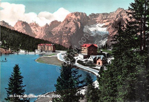 Cartolina - Postcard - Misurina - Lago - panorama - …