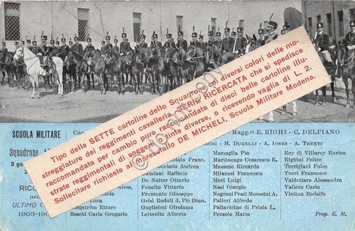 Cartolina - Postcard - Modena - Scuola Militare - Reggimento …