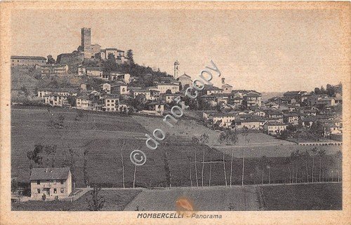 Cartolina - Postcard - Mombercelli panorama 1938 VG