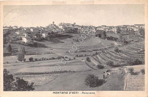 Cartolina - Postcard - Montafia d'Asti panorama anni '20 VG