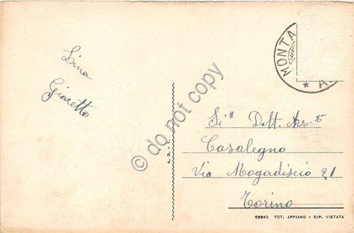 Cartolina - Postcard - Montafia d'Asti panorama anni '20 VG