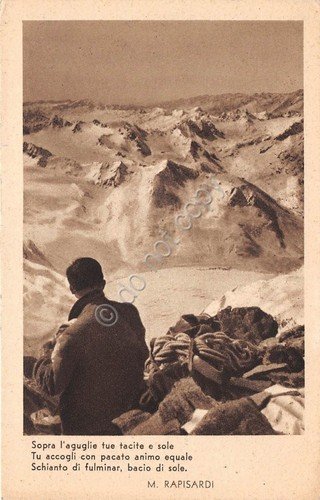 Cartolina - Postcard - Montagna - animata - scalatore - …