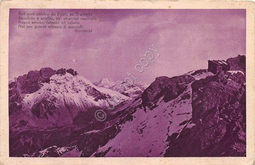 Cartolina - Postcard - Montagna - Poesia Carducci - 1931