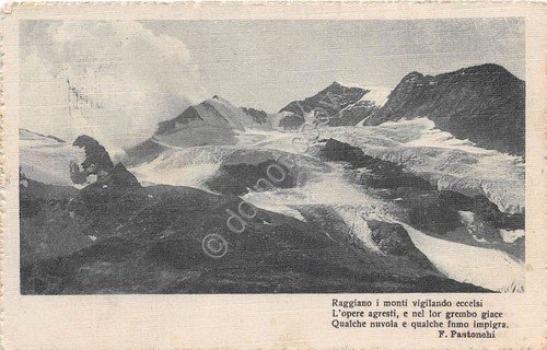Cartolina - Postcard - Montagna - Poesia Pastonchi - 1916