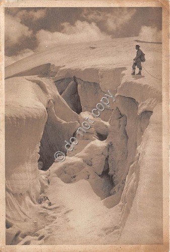 Cartolina - Postcard - Montagna Crepaccio foto G. Muratore Animata …