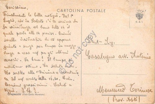 Cartolina - Postcard - Montagna Crepaccio foto G. Muratore Animata …