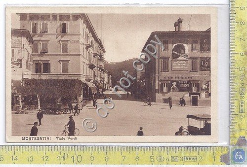 Cartolina - Postcard - Montecatini - Via Verdi - animata …