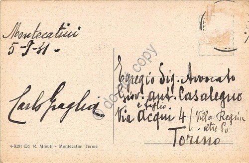 Cartolina - Postcard - Montecatini Terme Viale Verdi Animata 1931 … | Immagine Gallery 2