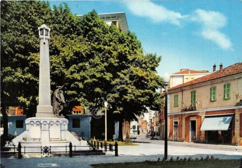 Cartolina - Postcard - Mortara - Via Roma - Monumento …