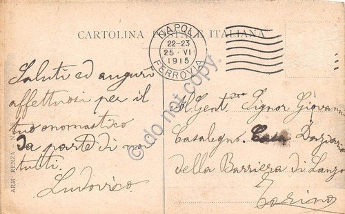 Cartolina - Postcard - Napoli Mergellina 1915 VG