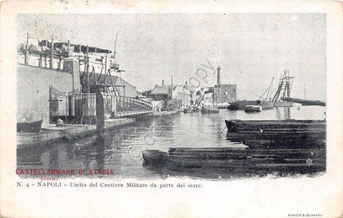 Cartolina - Postcard - Nave - Napoli - Uscita dal …