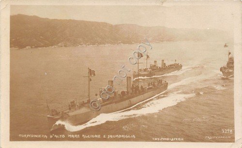 Cartolina - Postcard - Nave - Torpediniere Alcione e squadriglia … | Immagine principale
