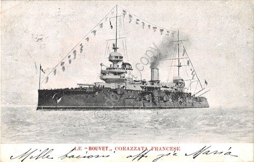 Cartolina - Postcard - Nave Bouvet - Corazzata Francese | Immagine principale