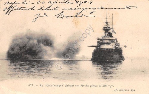 Cartolina - Postcard - Nave Charlemagne - Esercitazione di Tiso … | Immagine principale