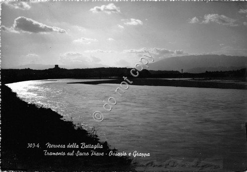 Cartolina - Postcard - Nervesa della Battaglia - Tramonto sul …