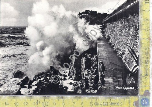 Cartolina - Postcard - Nervi - Mareggiata - 1968