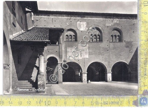 Cartolina - Postcard - Novara - Broletto - 1954