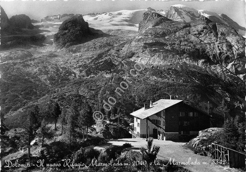 Cartolina - Postcard - Nuovo Rifugio Marmolada - 1953 | Immagine principale