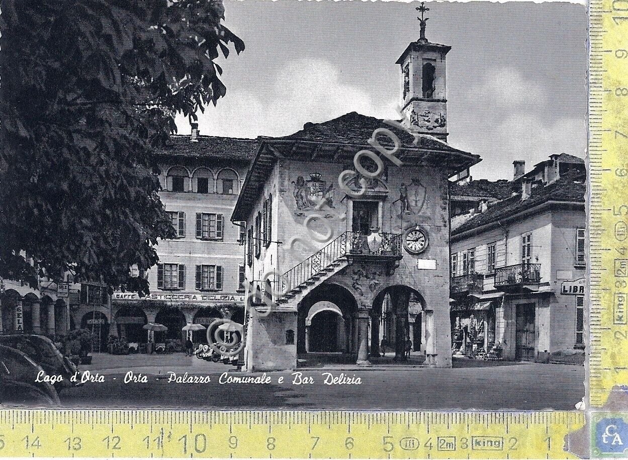 Cartolina - Postcard - Orta - Palazzo Comunale - Bar …