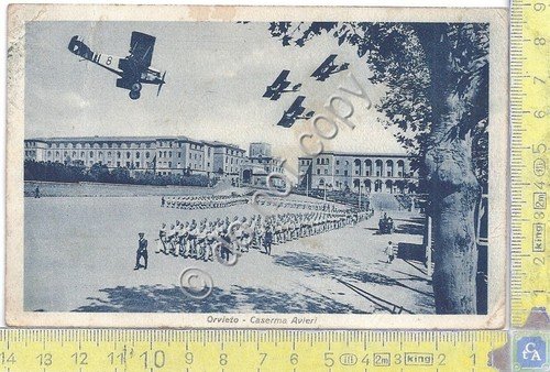 Cartolina - Postcard - Orvieto - Caserma Avieri - aerei … | Immagine principale
