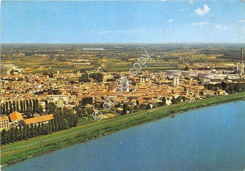 Cartolina - Postcard - Ostiglia Mantova panorama aereo foto Ghedina